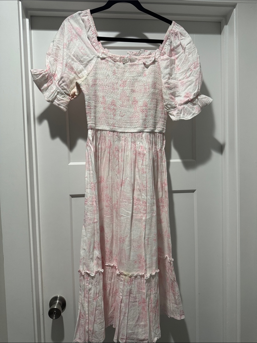Ivy city Valentina pink midi cotton dress